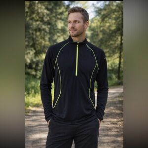 Ronhill Baselayer 1/2 Zip Running Shirt Men Large Nylon Lightweight Gorpcore